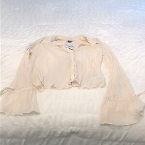 American Eagle Outfitters Cream Blouse